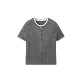 Women's Cable-Knit Faux Two-Piece Cardigan